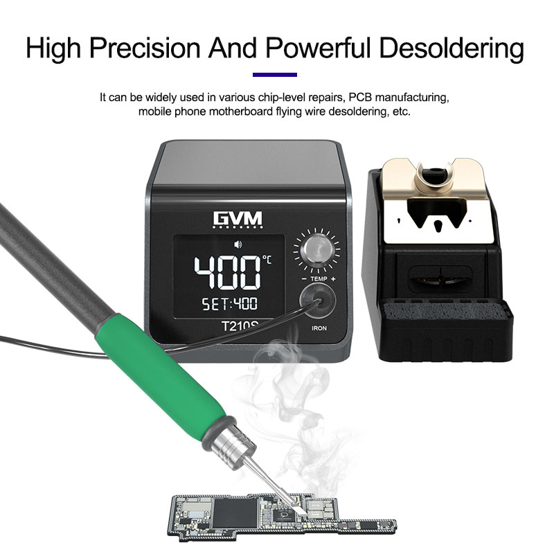 C210 Precision Soldering Station - Gvm-インテリジェントはんだ付けステーションt210s,高出力デジタル,高精度溶接ステーション,電気鉄,ユニバーサル,120W,c210