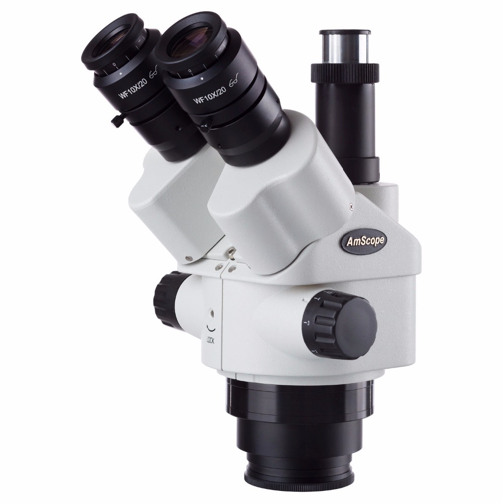 Trinocular Stereo Microscope 7X-45X - AmScope 7X-45X サイマル焦点三眼ズーム実体顕微鏡ヘッド - モスクワから発送