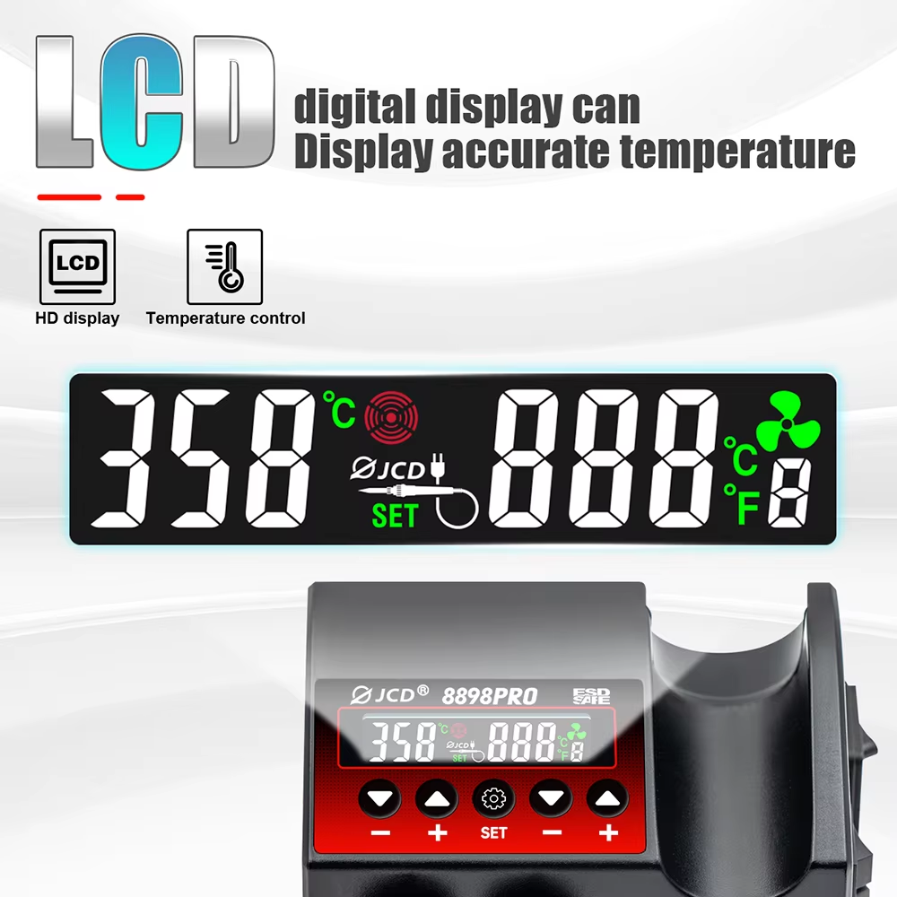 JCD 新型アップグレード 2 IN 1 はんだ付けステーシ - 2 In 1 Soldering Rework Station 750W のレビューと価格