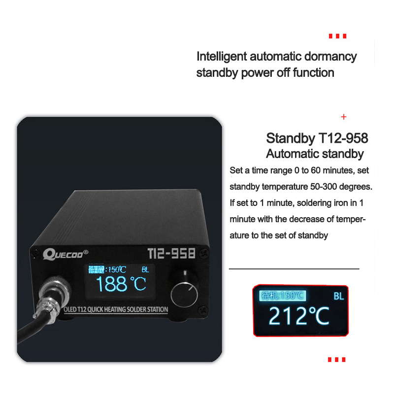 T12-958 ミニインテリジェントはんだ付けステーション  - T12 Soldering Station Oled のレビューと価格